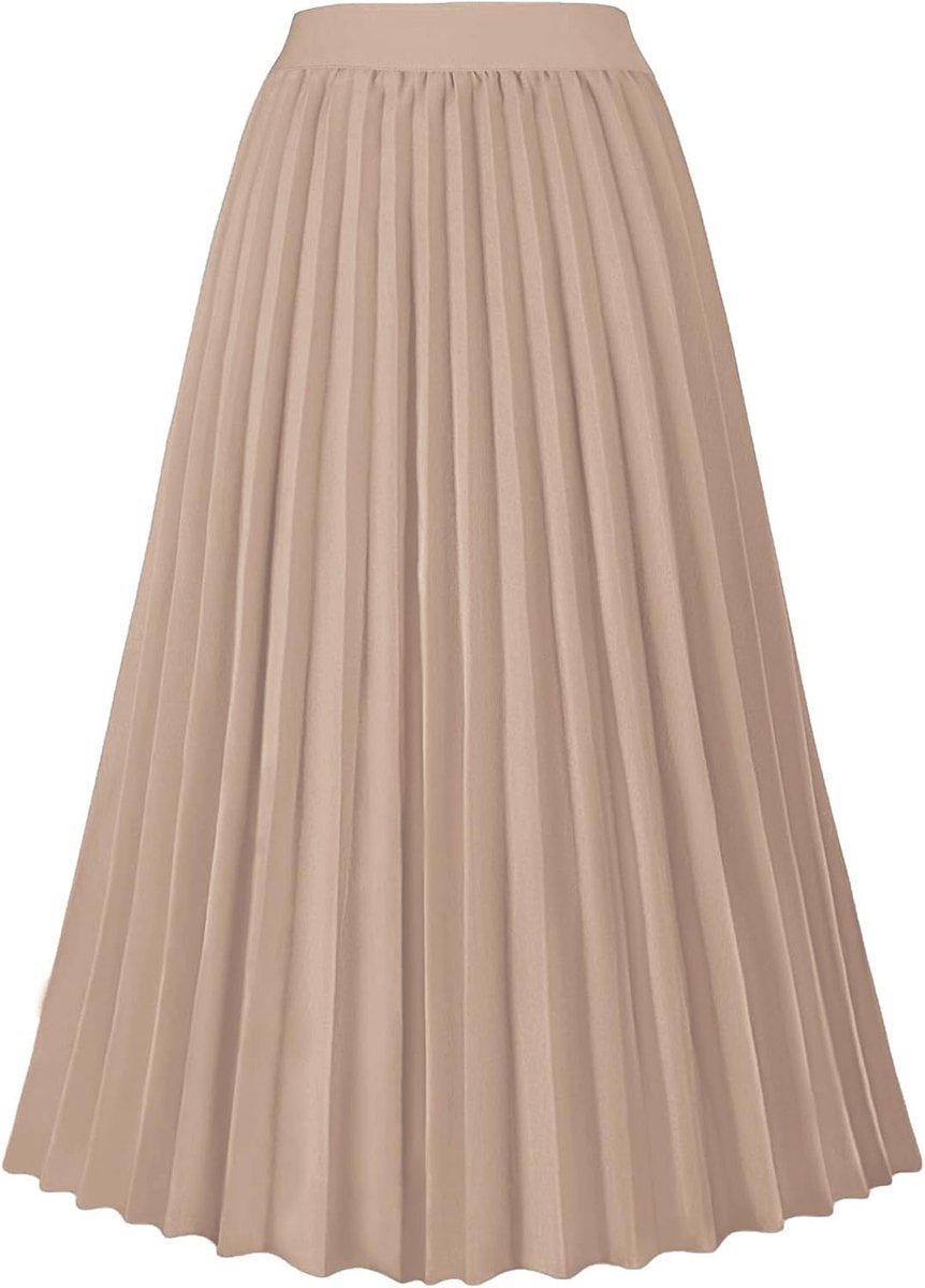 Vouwen damesrok - midi lengte - polyester - elegant voor elke gelegenheid - ShopVlot