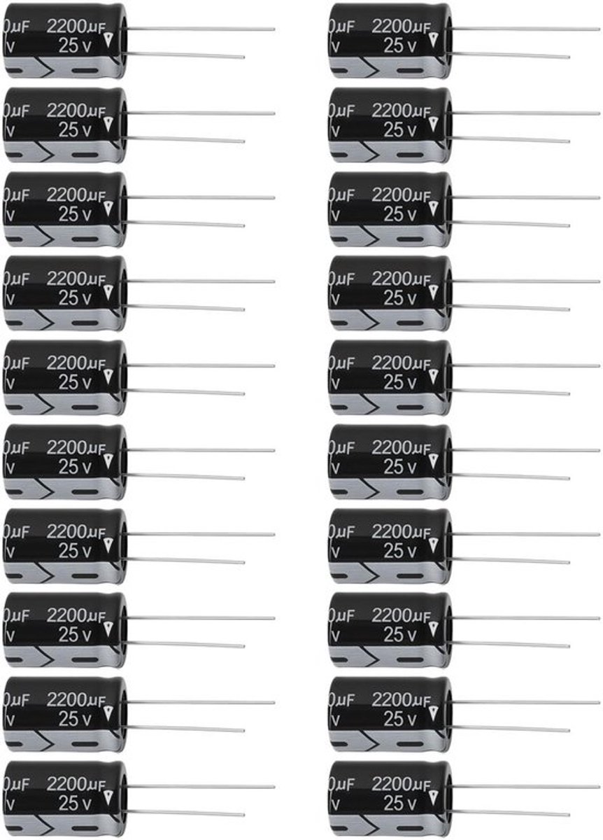 Radiale Elektrolyt Kondensatoren (20 Stuks, 2200μF, 25V)