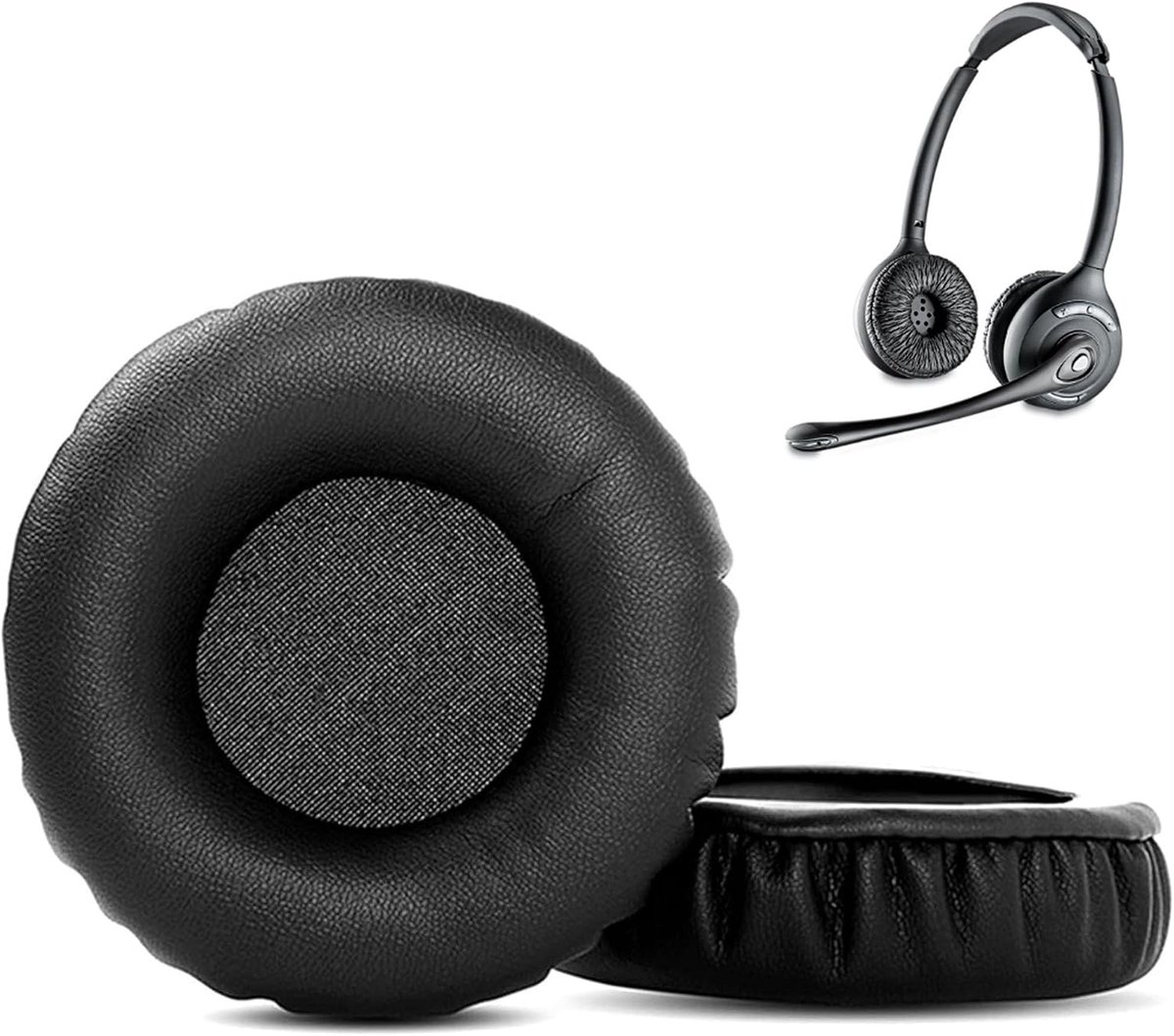 Ear Pads Cushion Compatible with Plantronics CS520 CS 520 Headset Replacement Ear Pads with Softer Protein Leather and - ShopVlot