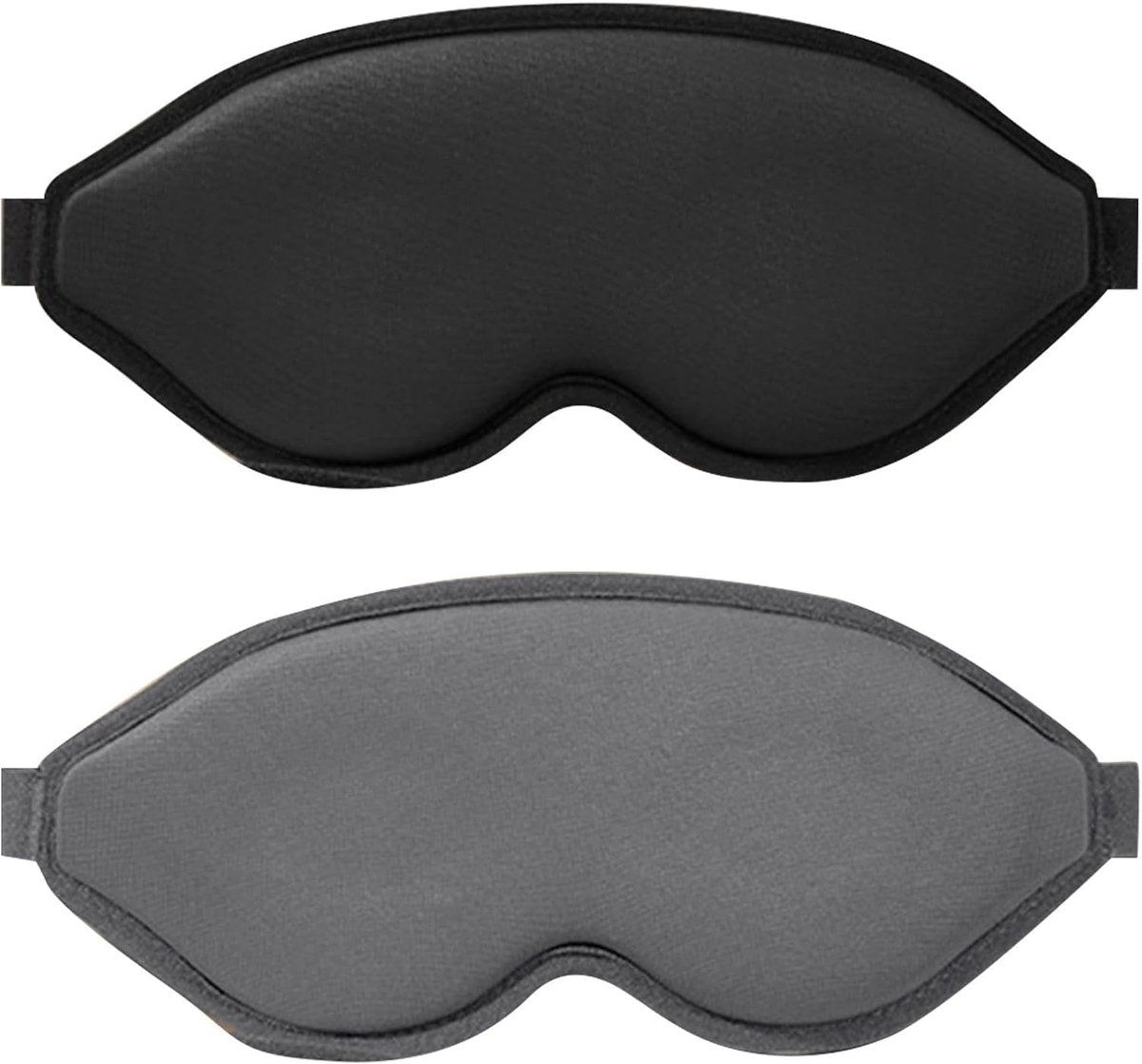 2 stuks slaapmasker voor mannen en vrouwen, 3D-slaapbril voor zijslapers, verstelbare elastische band, licht - ShopVlot