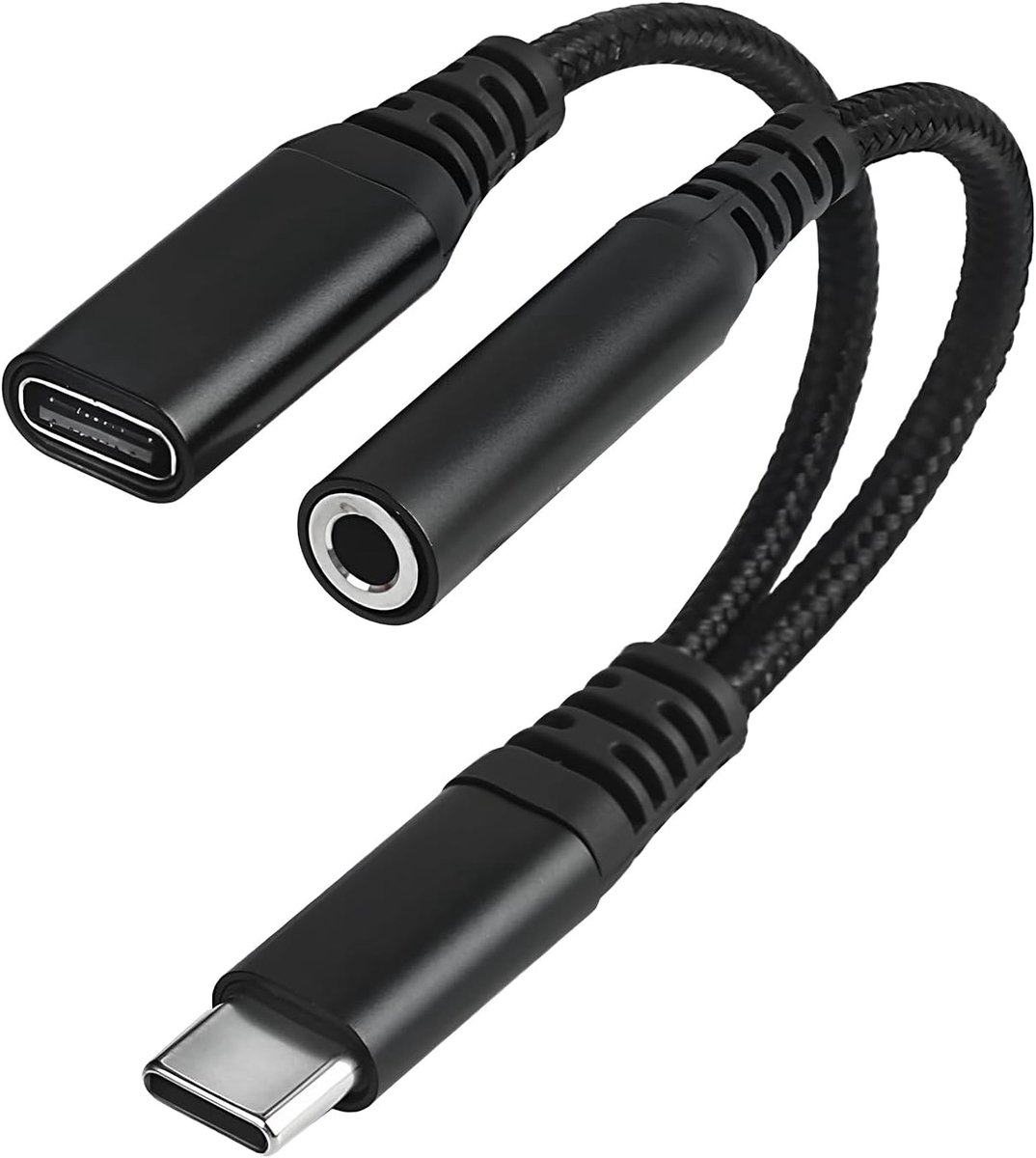 Adapter USB C Jack 3.5mm with Fast Charge PD 60W, Universal Dual Port for Android Phones, Tablets, Headphones - ShopVlot