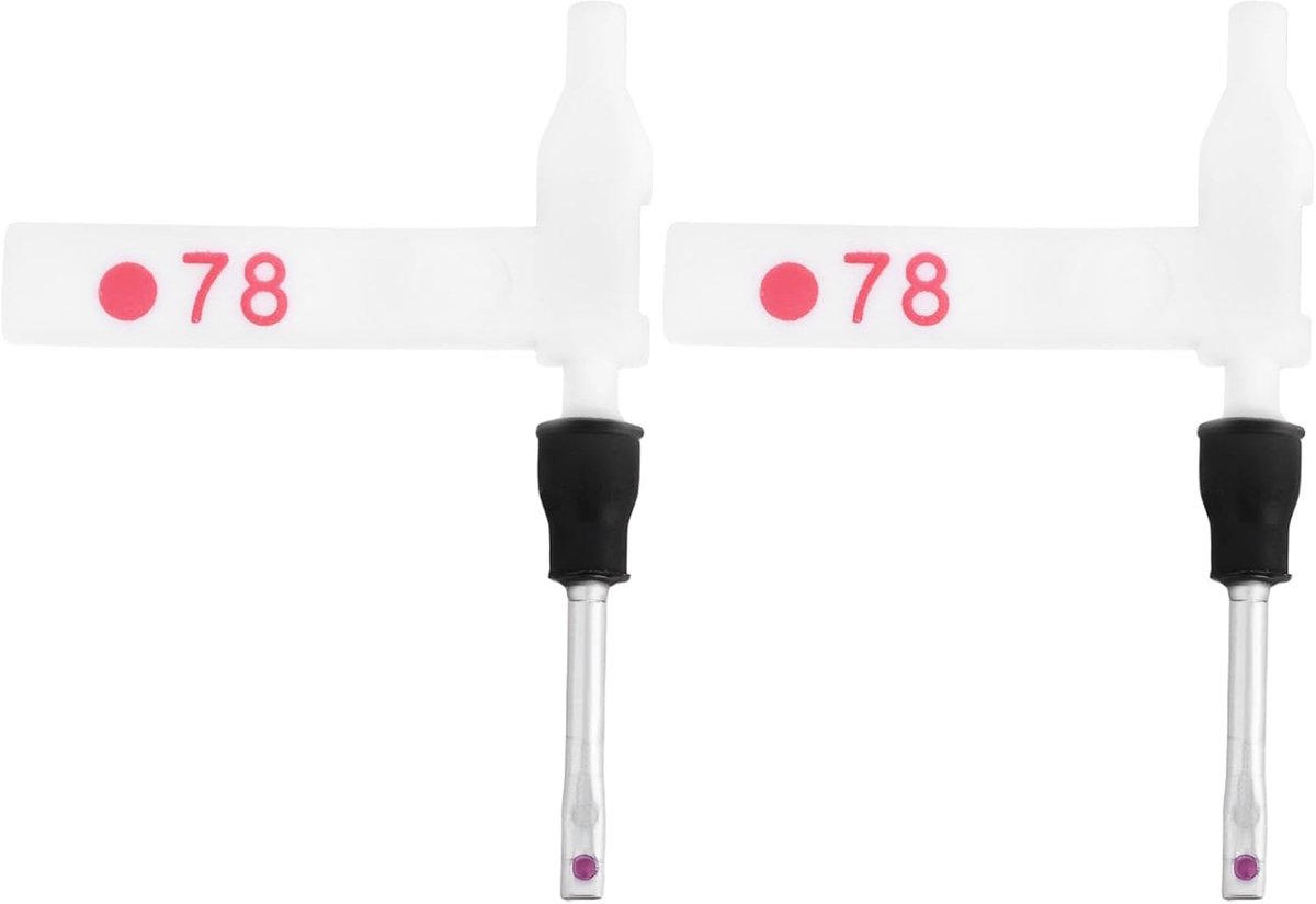2 Pack 78 RPM Platenspeler Edelsteen Stylus Naald Compatibel met Fidelity UA8 UA9 UA10 - ShopVlot