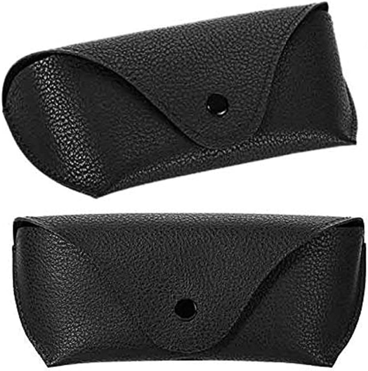 Pack of 2 Leather Glasses Case - PU Sunglasses Case - Glasses Bag Cover Protection Reading Glasses Case Men Women - ShopVlot