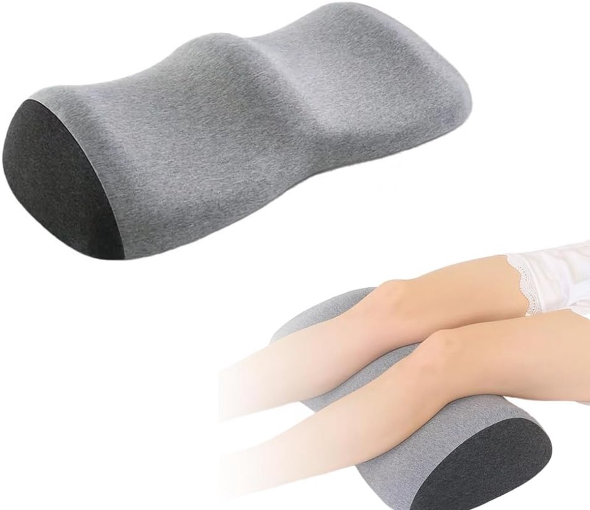 Ergonomic Vein Pillow, Leg Raising Pillow, Knee Pillow for Sleeping, 55 x 30 x 11 cm, Memory Foam, Veinbone Cushion - ShopVlot
