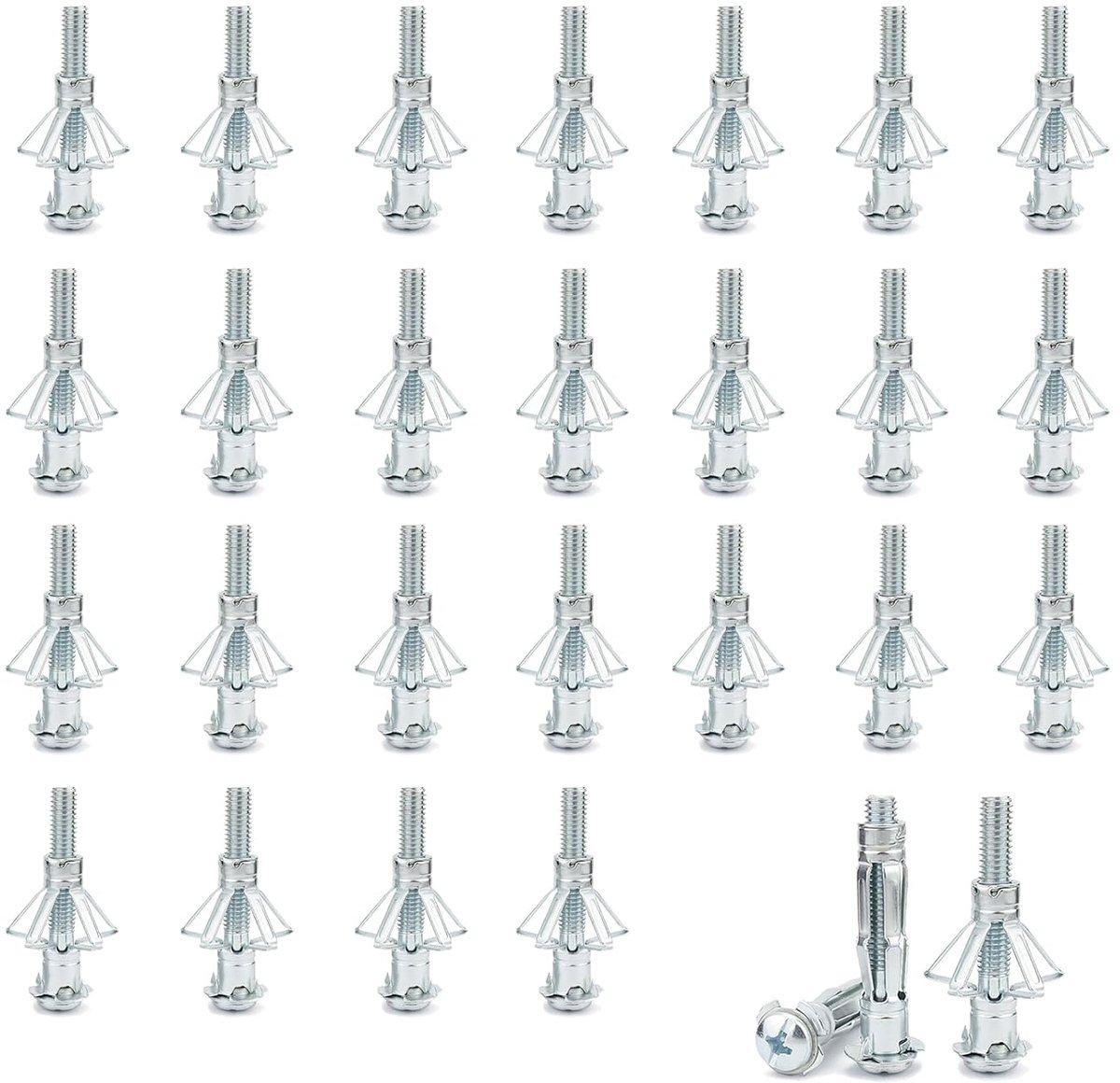 30 PCS Plugs Drywall, Metal Plugs Concrete, for Plasterboard, Gypsum Fiberboard, Fastening in Concrete - ShopVlot