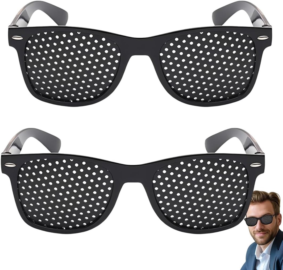 Pack of 2 Eye Training Grid Glasses Certified Grid Glasses Multipoint Glasses Auto Focus Glasses Vision Enhancement - ShopVlot