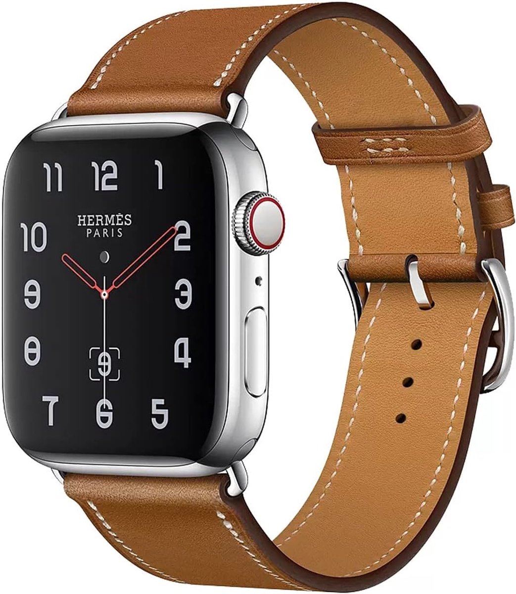 Compatible with Apple Watch Strap Strap Leather Strap 45mm 41mm 44mm 40mm Replacement Genuine Leather Compatible with - ShopVlot