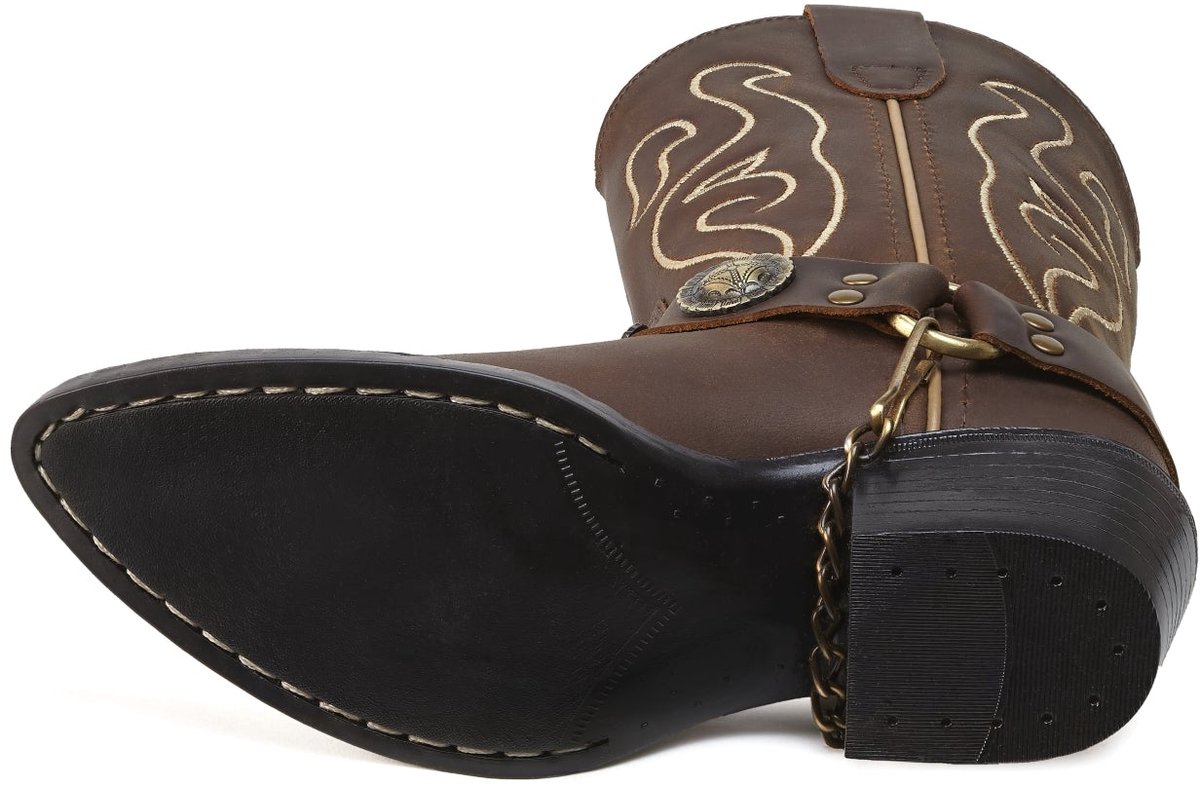 Bootstock Bobby Cowboylaarzen - Kinderen - Bruin - Leer