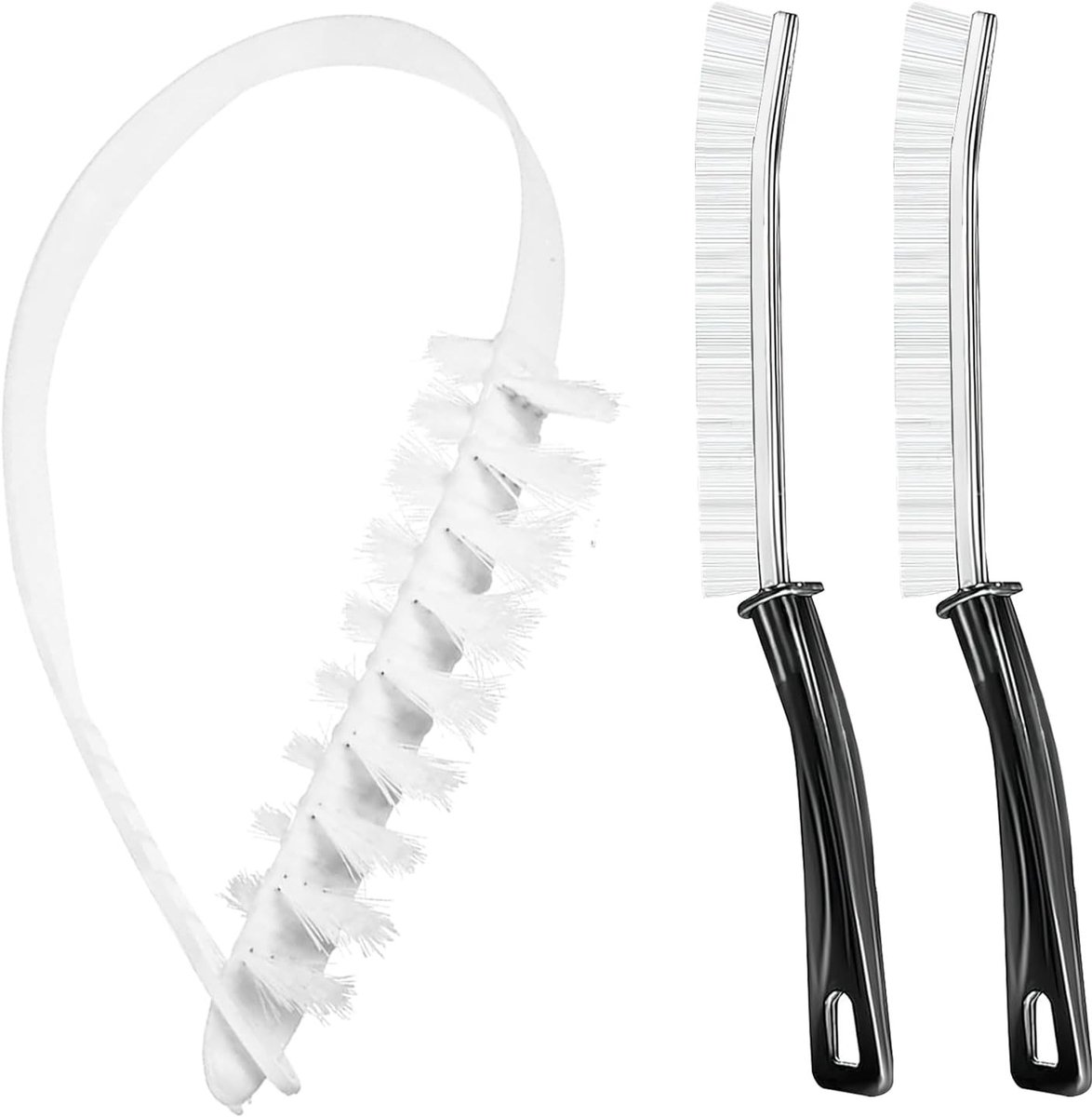 Reinigingsborstelset - Wit - 60 cm - Voor Trommelwasmachine en Spleetreiniging - Voor Thuisgebruik