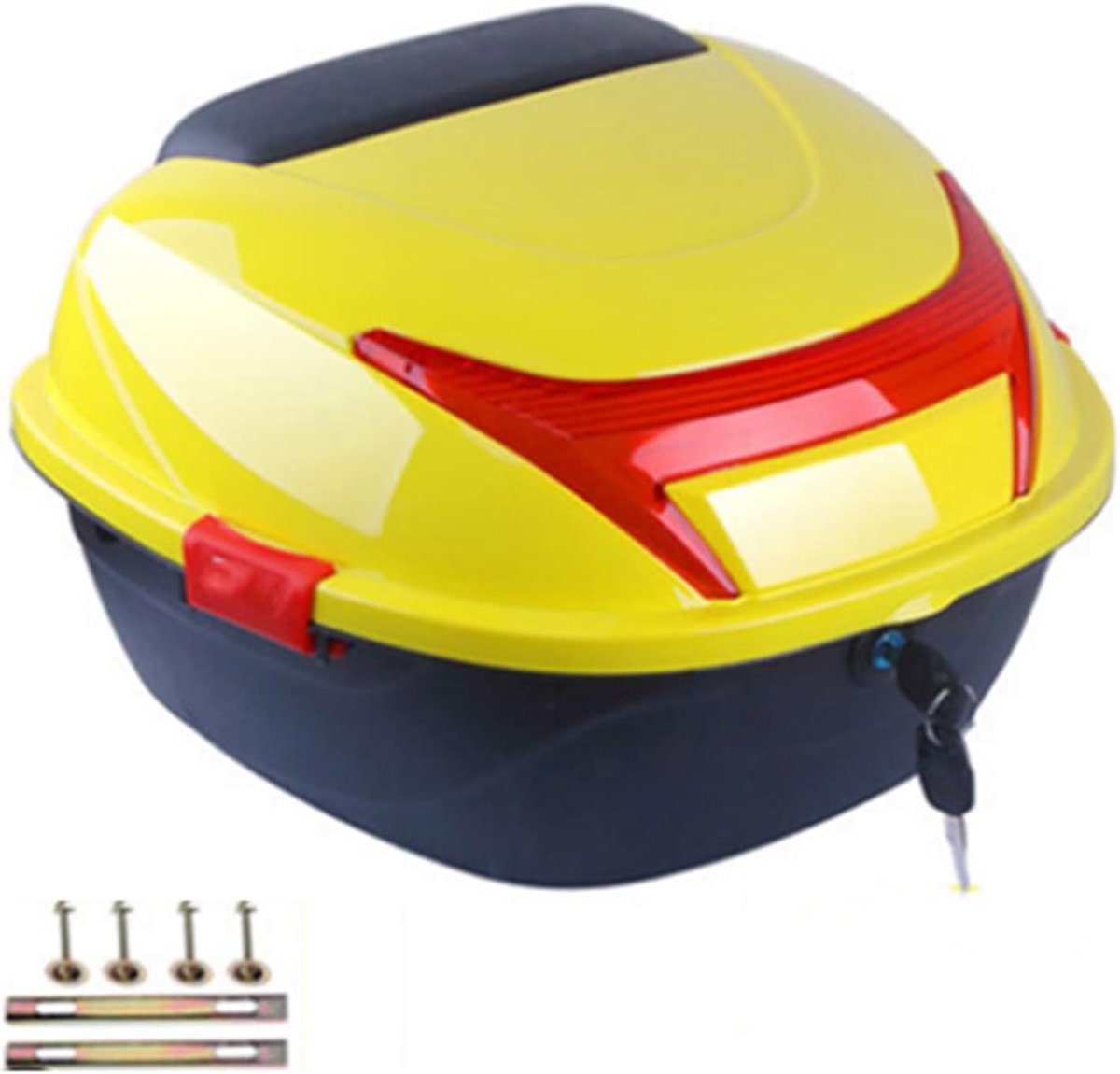 Motorfiets Koffer - Lemon Geel Groot - Universeel - Gemakkelijke installatie, veel opbergruimte - ShopVlot