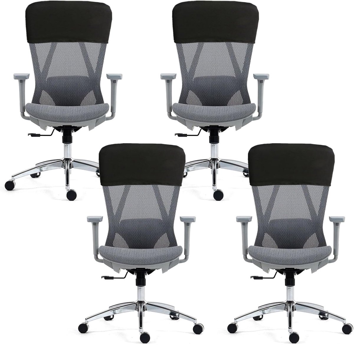 Kussensloop 4 stuks - elastisch polyester - afneembare rugleuninghoezen - stofdicht en bescherming - ShopVlot