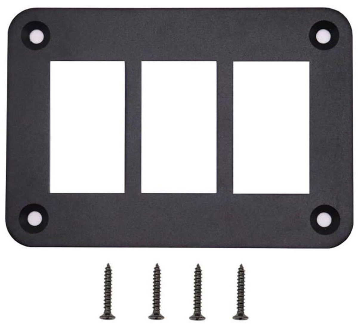 Toggle switch panel 3 weg - zwart aluminium - waterdicht - ideaal voor auto en truck - ShopVlot