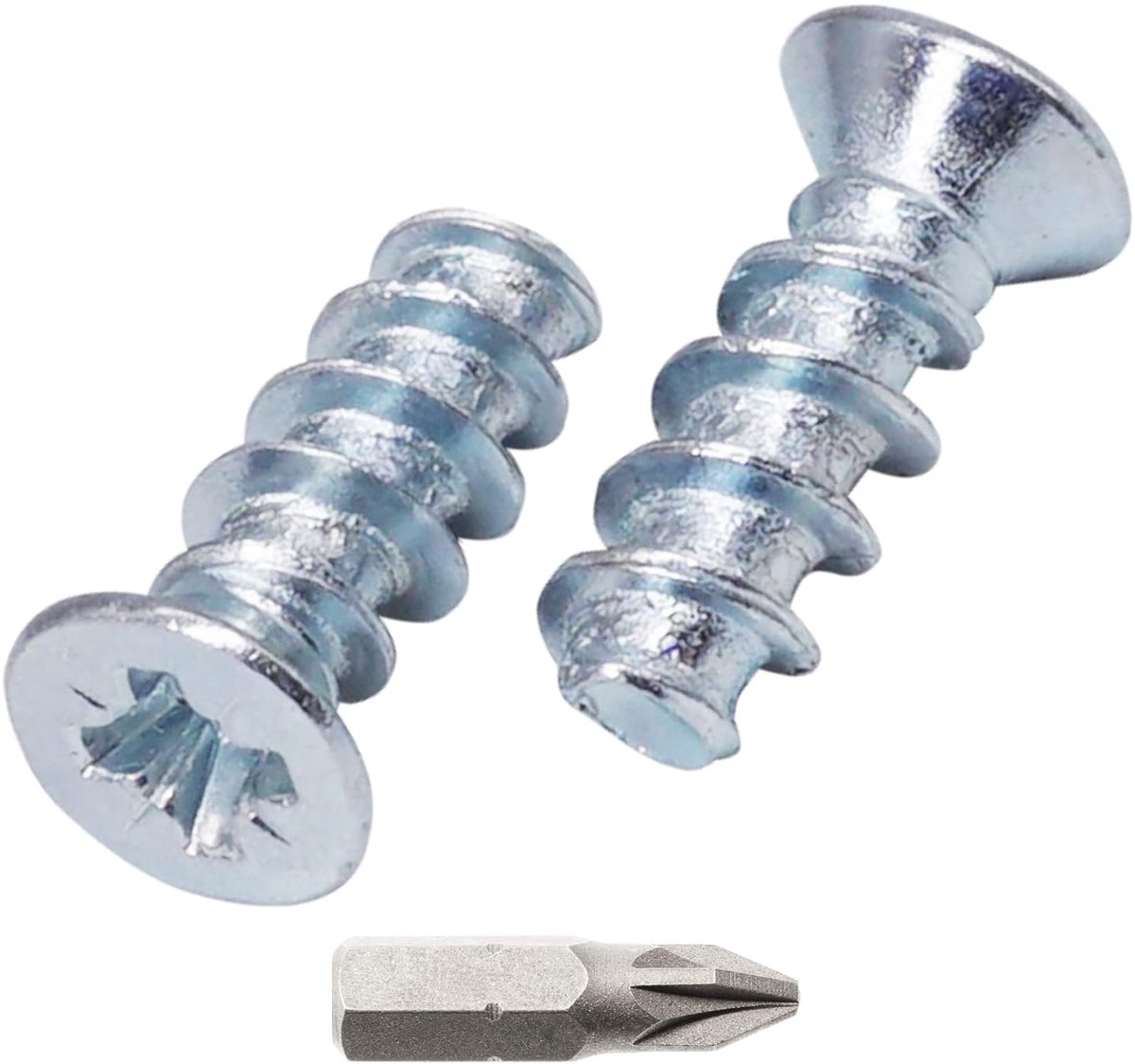 Euro schroeven 5 x 13 mm - verzinkt staal - platte verzonken kop - voor het bevestigen van meubels - ShopVlot