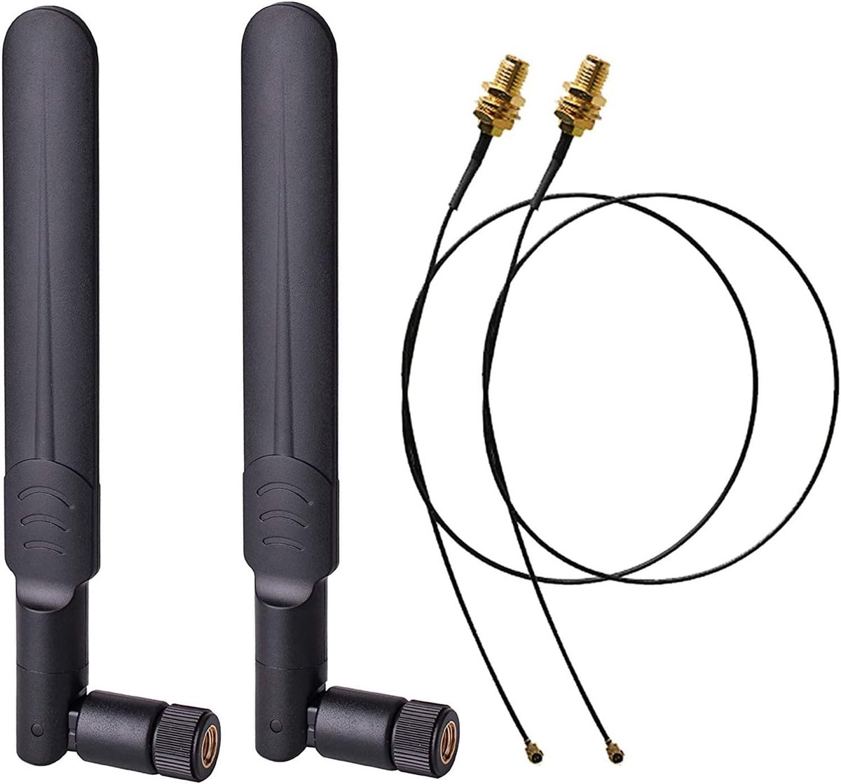 WiFi Antenne 2x8dBi - Dual Band 2.4/5.8GHz - RP SMA Male - Verlengde draadloze reikwijdte - ShopVlot