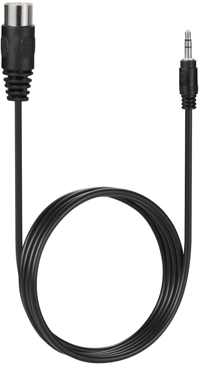 MIDI Kabel 1.5m 5 Pin DIN - 3.5mm TRS Stereo Male - Stabiele verbinding - Geschikt voor MIDI-apparaten - ShopVlot