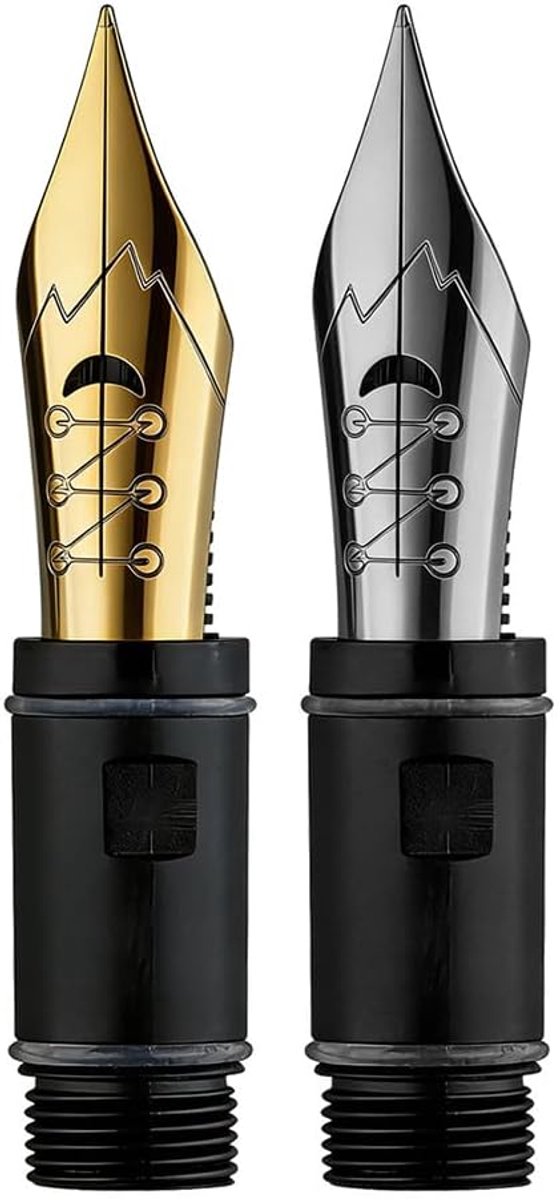 Vulpennib flexibele vervangingsset - 2 stuks - Goud en zilver - Perfect voor expressieve kalligrafie - ShopVlot