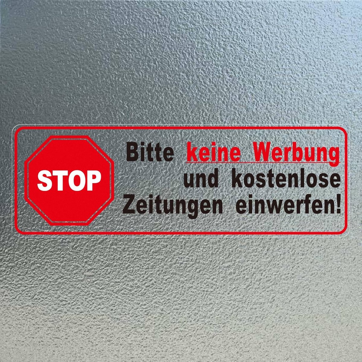 Sticker No Advertising - 10 stuks 90x30mm - Vinyl Zelfklevend - Weerbestendig voor brievenbus - ShopVlot
