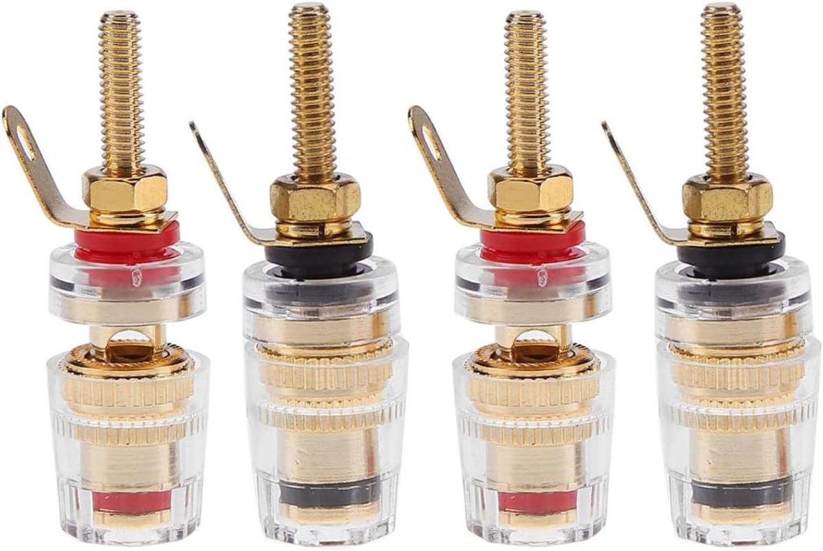 Speaker Binding Pole 4pcs - Koper - Duurzaam - Verbindt luidsprekers voor betere geluidskwaliteit - ShopVlot
