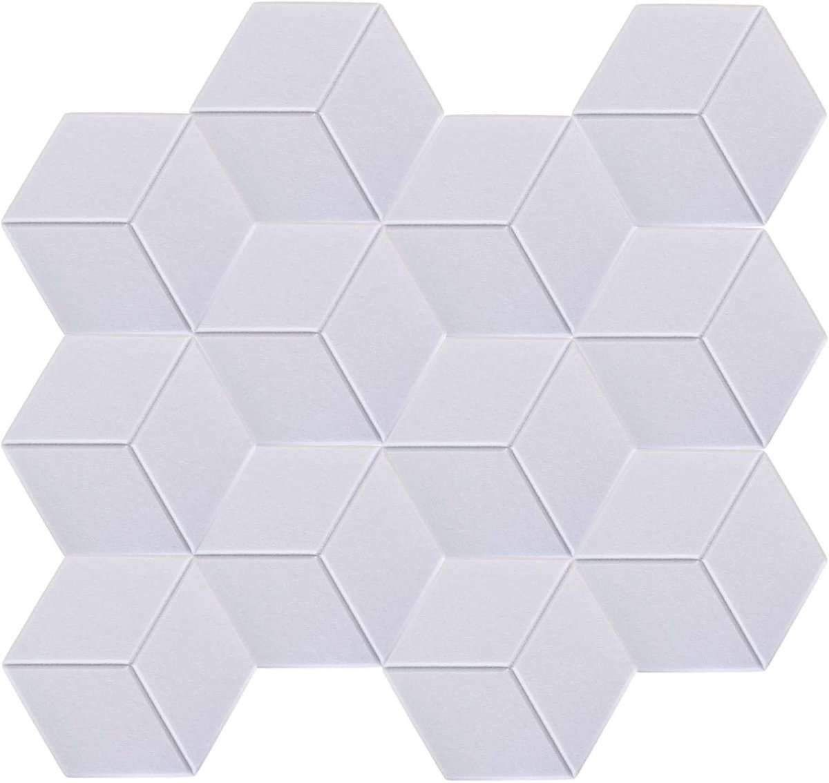 Akoestische absorptieplaten 30 x 26 cm - zeshoekig - hoge dichtheid - ideaal voor geluidsisolatie - ShopVlot