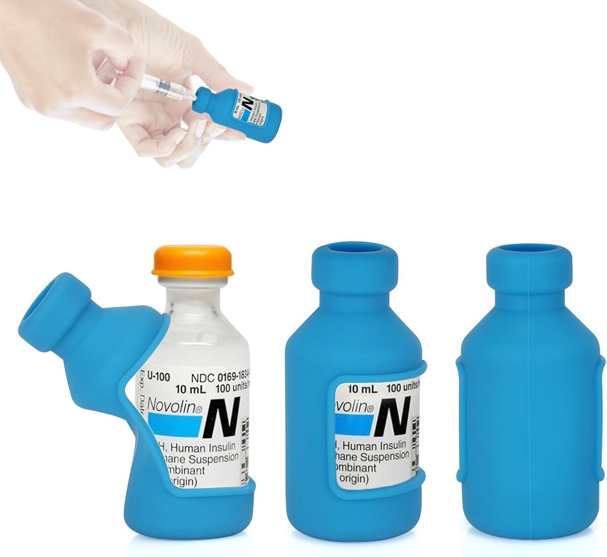 Insuline flesjes bescherming - silicone hoes - voor diabetes zorg - voorkomt breken - ShopVlot