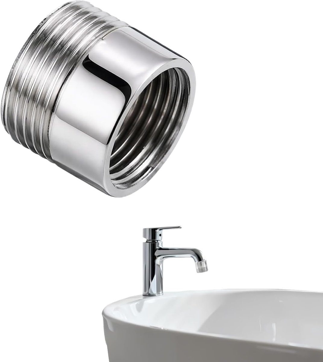 Tuinslangadapter 1/2 inch naar 3/4 inch - messing - kraanaansluiting - ideaal voor tuinslang en wasmachine - ShopVlot