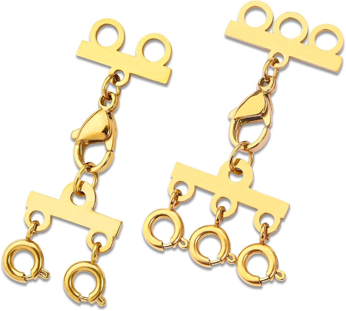 Layering ketting connectors - 14K goud verguld - lichte en kleine sluitingen - ideaal voor DIY sieraden - ShopVlot