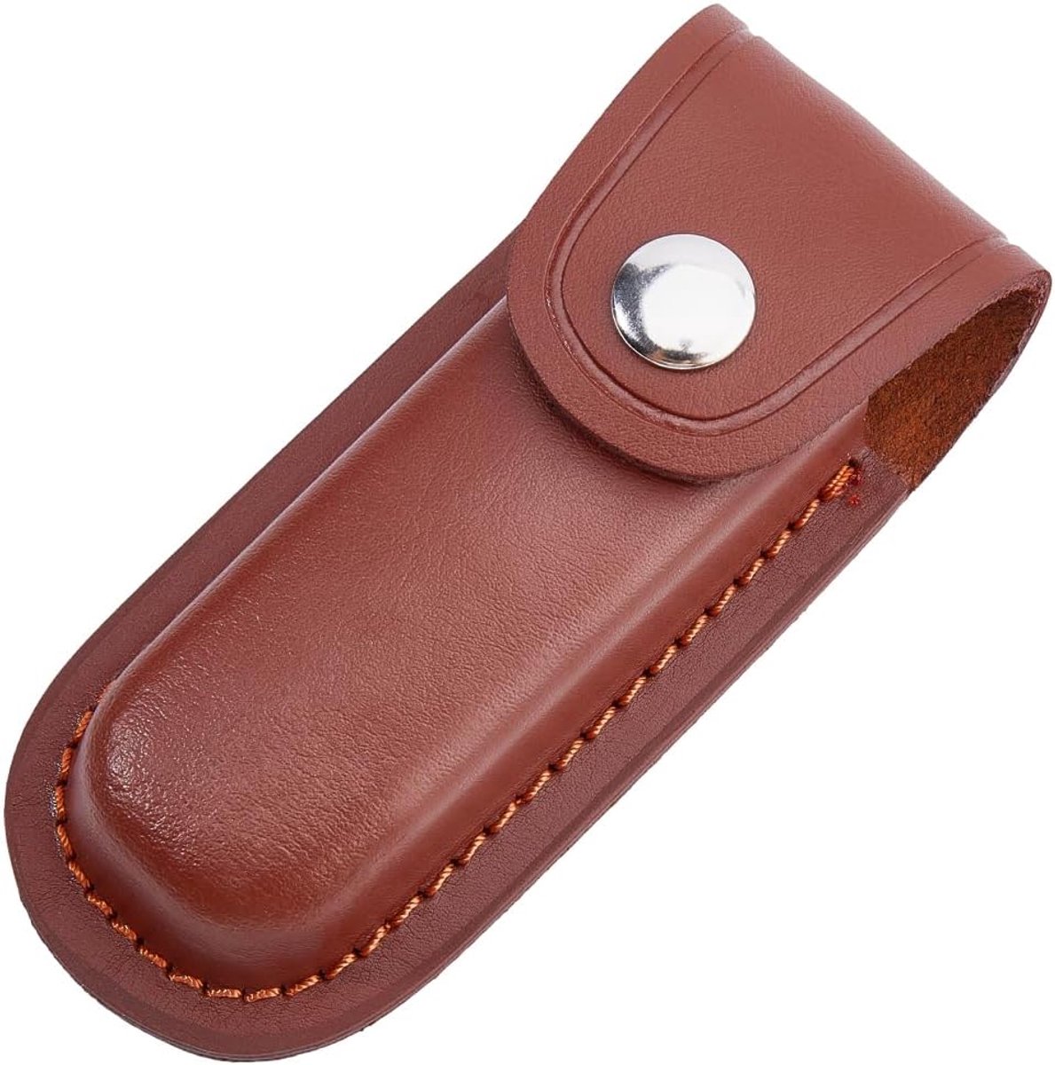 Multifunctionele tas van rundleer, 12,2 cm, draagbaar, opvouwbaar, voor dagelijks gebruik, met kliksluiting en - ShopVlot