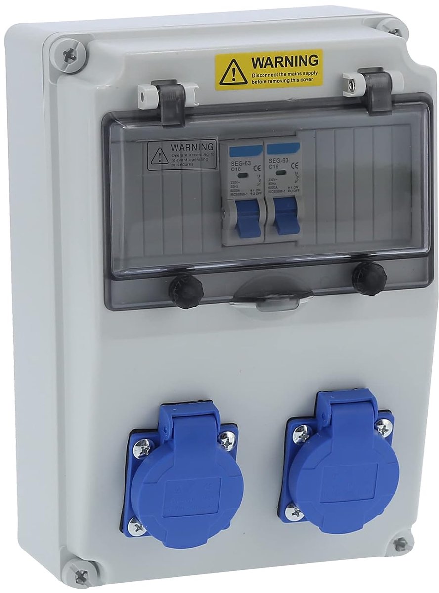 Wall Divider 2 Position, 16A 220-250V Socket Distributor Power Distributor Construction Power Distributor Divider - ShopVlot
