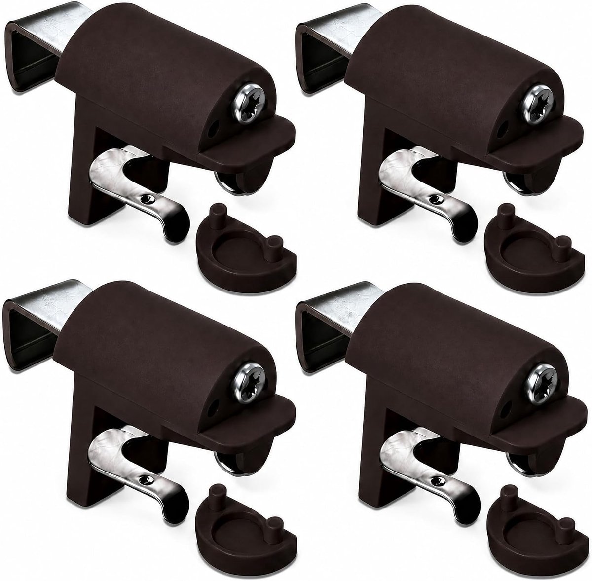 4 x Clamp Holder for Blinds, No Drilling, Clamping, Sturdy Clamp Supports with Metal Bracket, Adjustable from 4 - ShopVlot