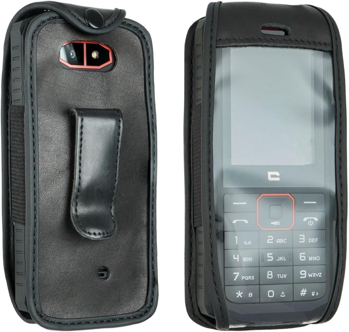 caseroxx Leather Case with Belt Clip Compatible with Crosscall Spider-X5 Genuine Leather, Bag with Belt Clip and - ShopVlot