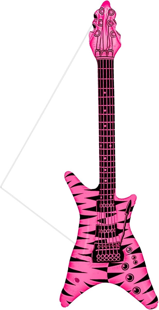 W WIDMANN MILANO Party Fashion 23945 Inflatable Guitar Skirt with Shoulder Strap Length Approx. 95 cm Musician - ShopVlot