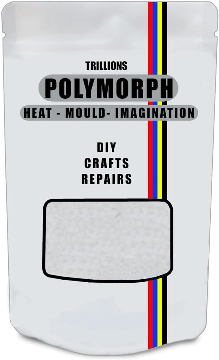 Polymorph Hand Mouldable Thermoplastic 100g - Unlimited Use - Crafts, DIY Repairs, Modeling, Prototypes - ShopVlot