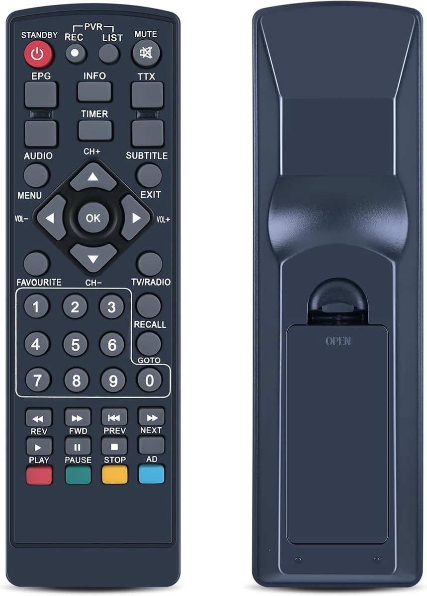 Nue Replacement Remote Control Compatible with PremiumX HD 531 and 531C FTA 531 Cable Receiver - ShopVlot