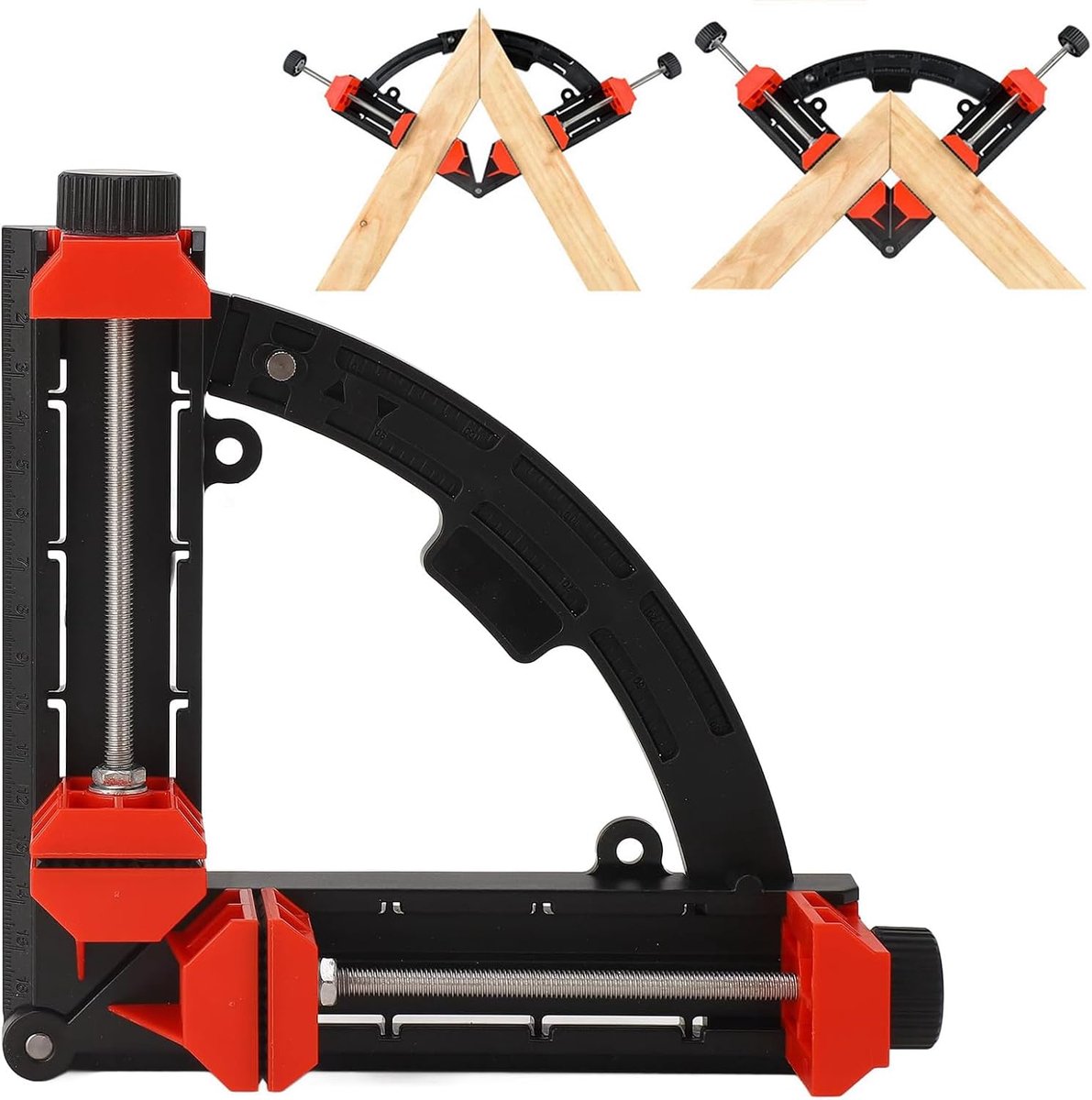 Woodworking Right Angle Clamp, 30° To 90° Angle Adjustable Fast Lock Angle Clamp Multi Angle 45° Scribing Rular With - ShopVlot