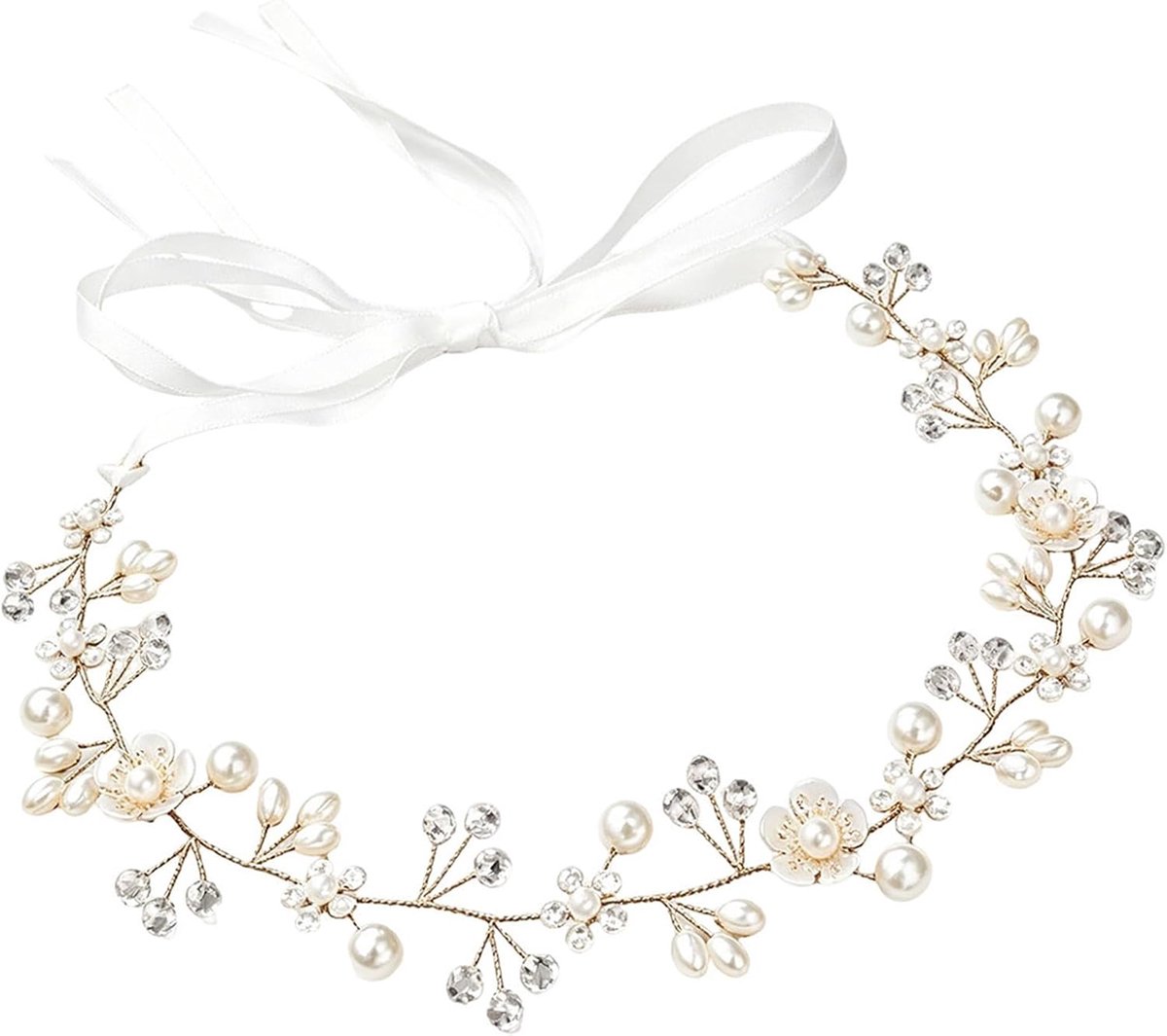 Flower Wreath Hair Accessories Communion Girls Hair Wreath Communion Hair Accessories for Girls Women Flowers Pearl - ShopVlot