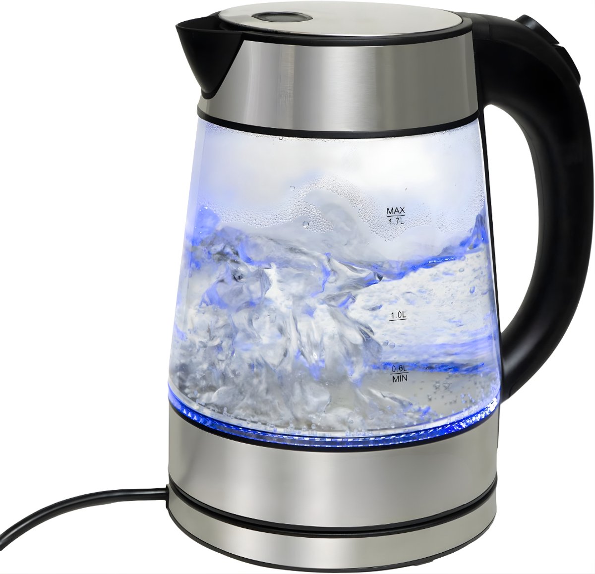Ploutos® Waterkoker - Waterkoker met Temperatuurinstelling - Compacte Elektrische Waterkoker voor Thee - Zilver - 21cm x 16cm x 25cm