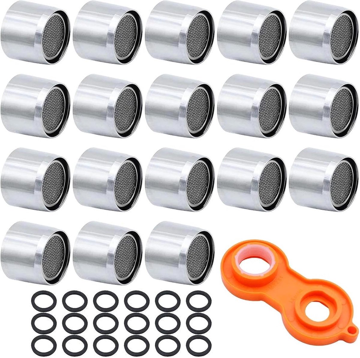 22mm Stainless Steel Faucet Tap Aerator 18 Pieces Internal Thread Replacement Tap Spout Aerator Nozzle Used in Kitchen - ShopVlot