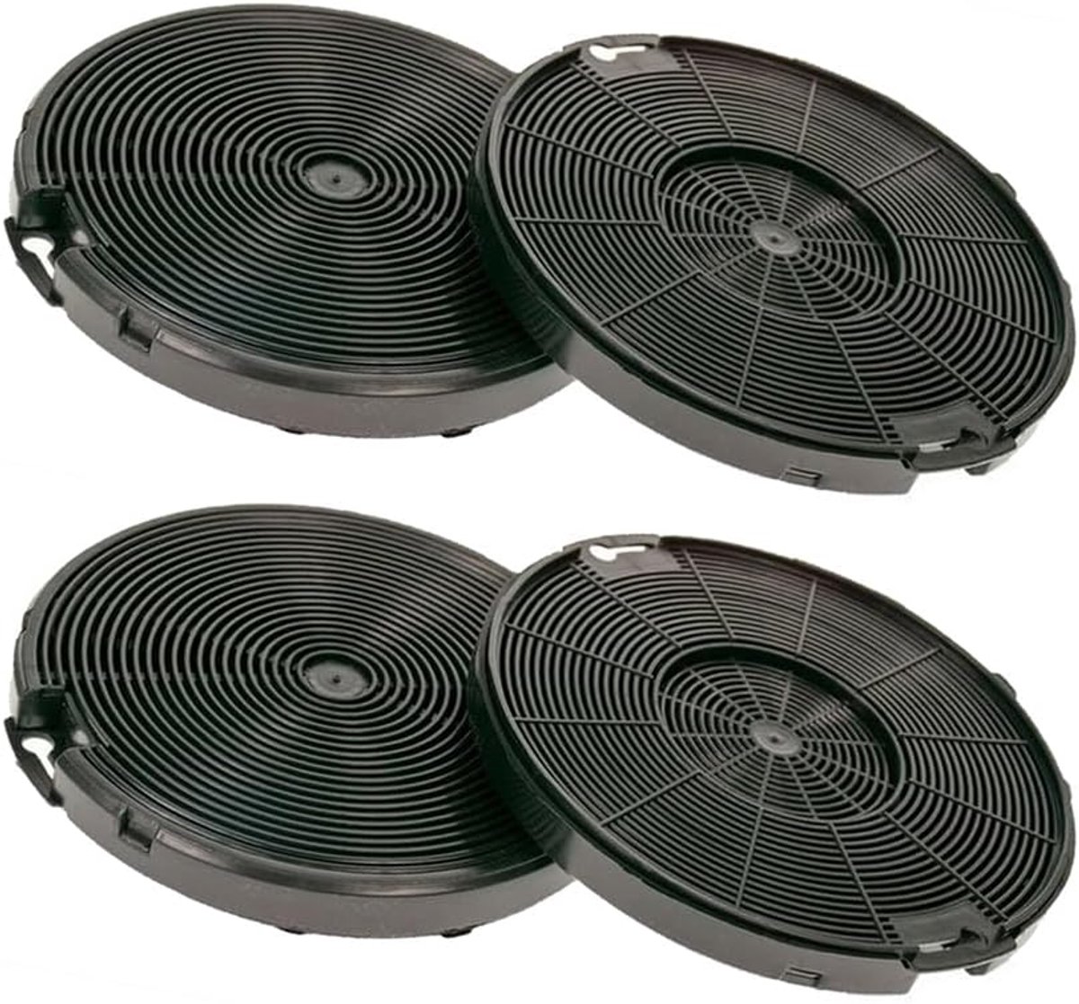 4 x activated carbon filter suitable for EFF75 AEG Electrolux 4055093712 Faber 112.0067.944 112.0254.245 Franke - ShopVlot