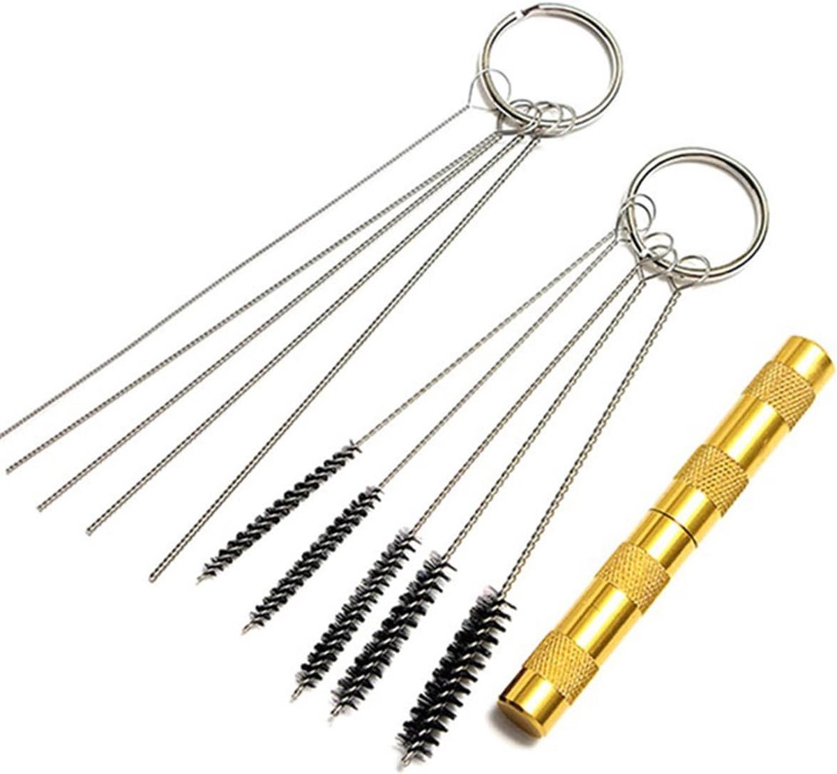 11-Piece Airbrush Gun Set with Brush and Needle Stainless Steel - ShopVlot