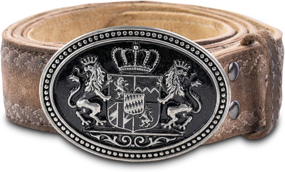 Matteo Traditional Belt with Elegant Embroidery Genuine Leather Belt from the Master Piece Series - ShopVlot