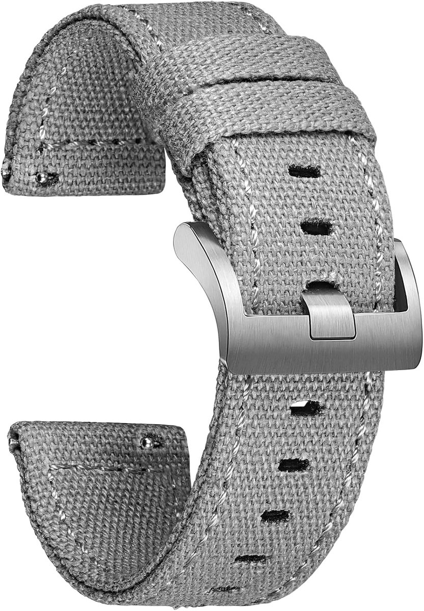 Hemsut Canvas Quick Release Watch Band 18mm 20mm 22mm 24mm Replacement Watch Straps for Men Women - ShopVlot