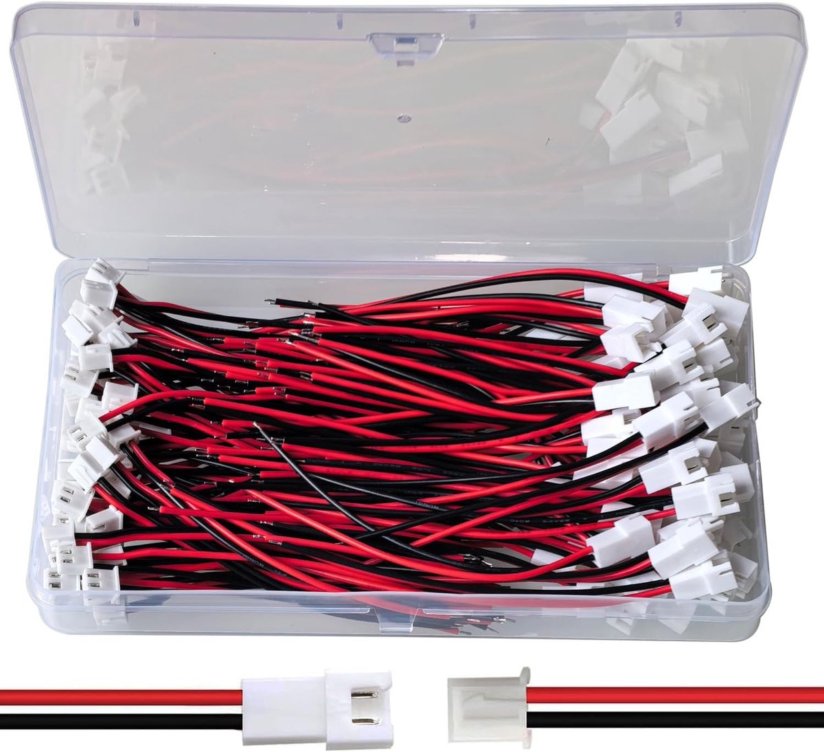 60 paar JST XH 2,54 mm connectoren mannelijk en vrouwelijk, 2-pins connector plug male & female, mini micro JST XH - ShopVlot
