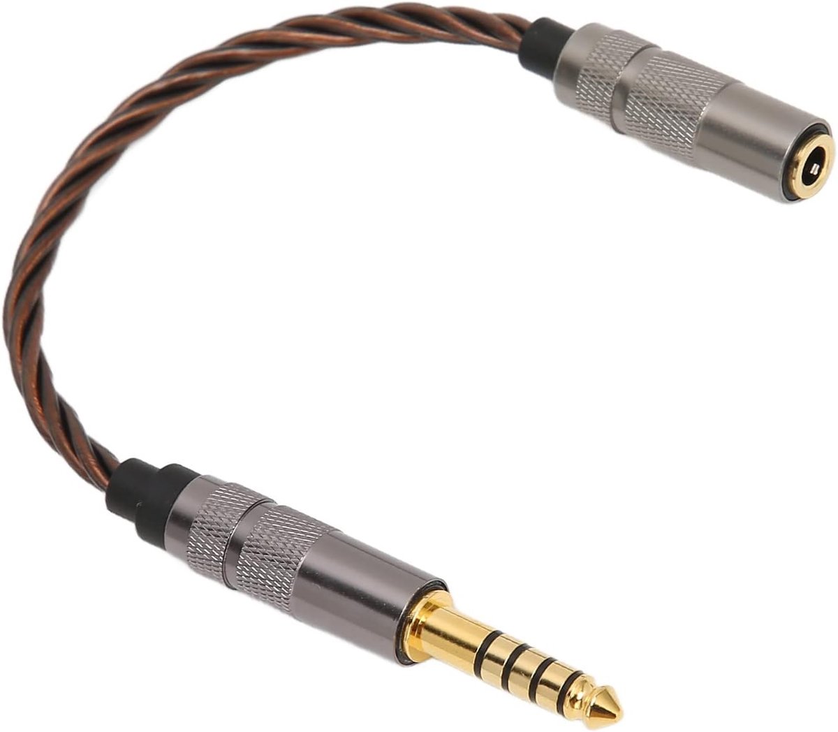 Headphone adapter kabel 4,4mm gebalanceerd naar 3,5mm stereo vrouwelijk - goudgeplated - hoge prestaties - ShopVlot