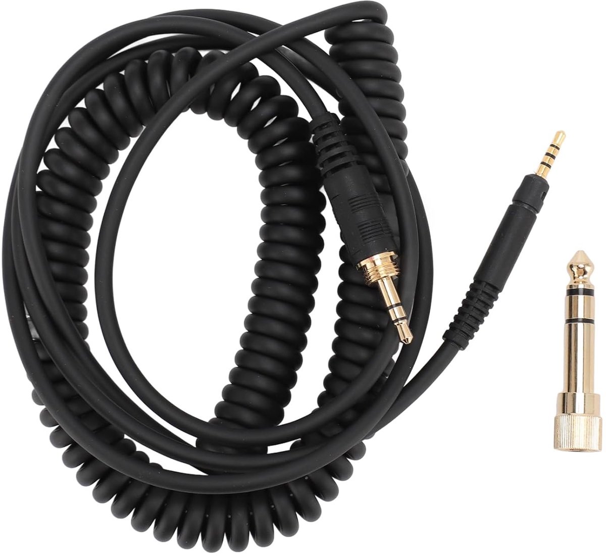 Coiled audio kabel 2.5mm naar 3.5mm - 4ft tot 10ft - hoogwaardig geluid - ideaal voor HD598 hoofdtelefoons - ShopVlot