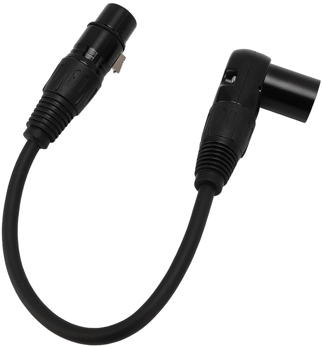 XLR naar XLR Kabel 0,3m - 90 Graad Mannelijk naar Vrouwelijk - Voor Microfoons en Mixers - Betrouwbare Verbinding - ShopVlot
