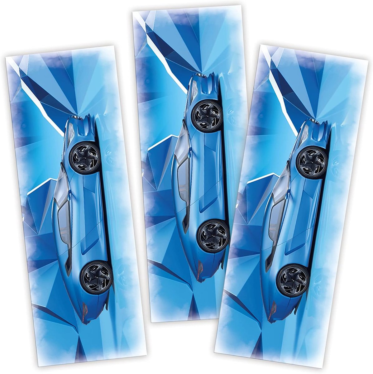 Boekenleggers jongens raceauto - 12 stuks - glanzend fotoprint - leuk cadeau voor jongens - ShopVlot