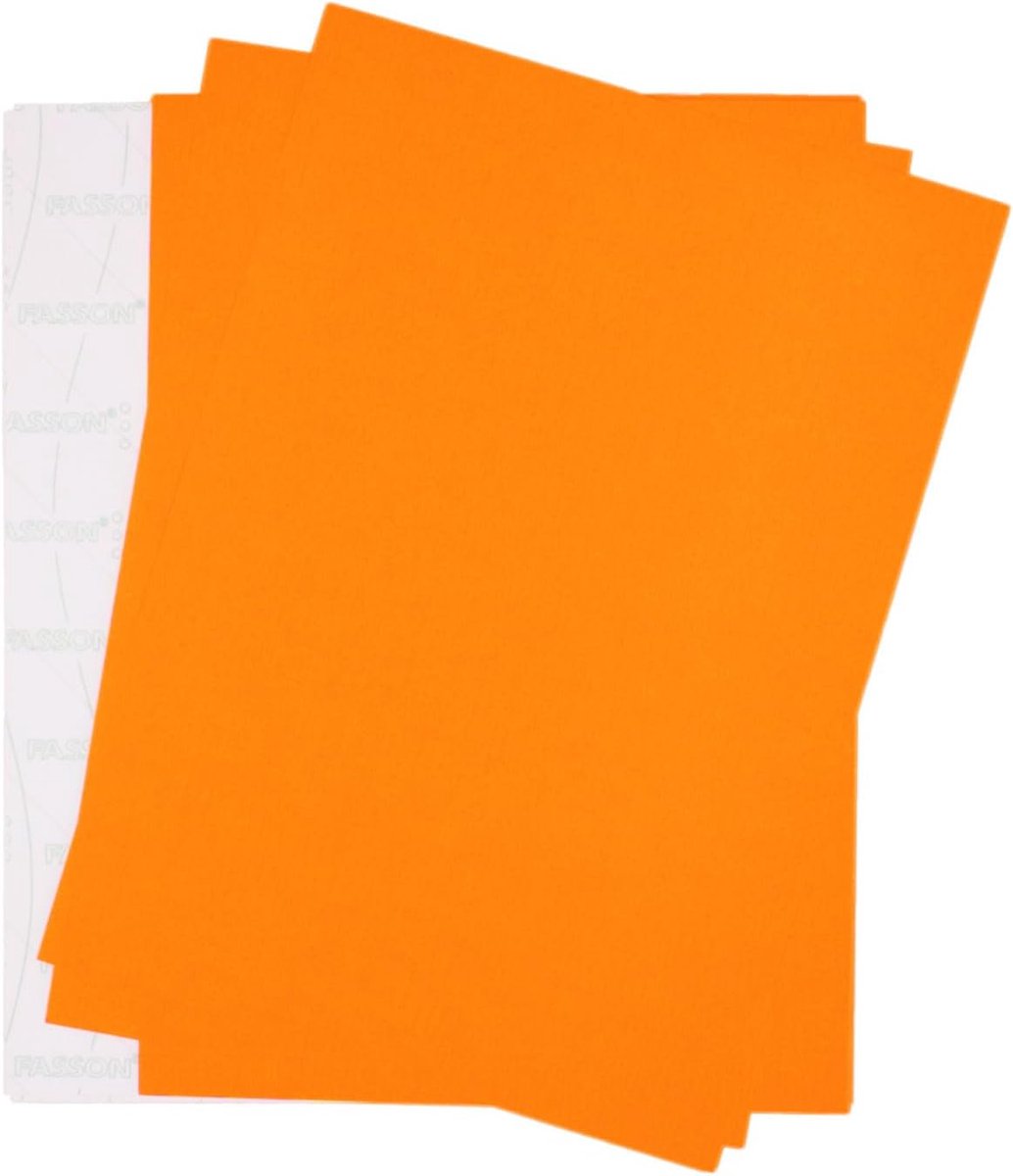 Labels DIN A5 - Neon oranje - Grote multifunctionele stickers - Perfect voor schrijven en plakken - ShopVlot