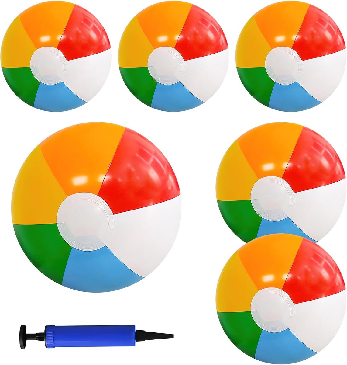 Opblaasbare waterballen set van 6 - Diversen maten - Kleurrijk PVC - Veilig en leuk voor kinderen - ShopVlot
