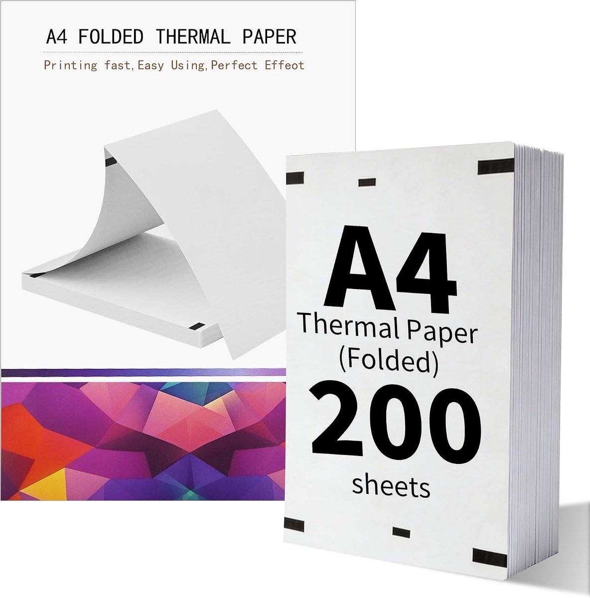 A4 heet papier 200 vellen - BPA-vrij - compatibel met thermische printers - ideaal voor labels - ShopVlot