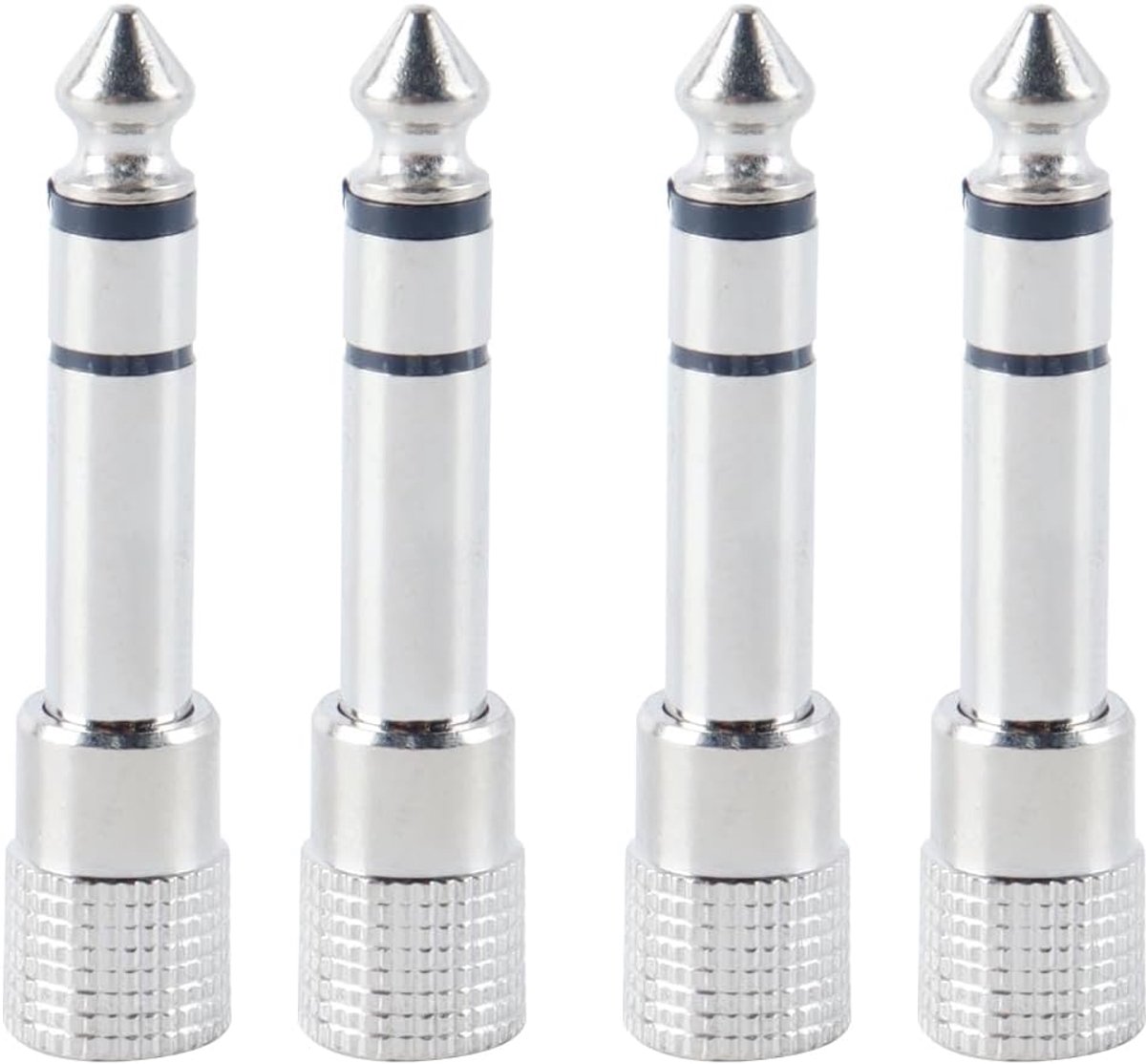 Audio adapter 6.35mm naar 3.5mm - zilver - premium kwaliteit - perfect voor muziekproducenten - ShopVlot